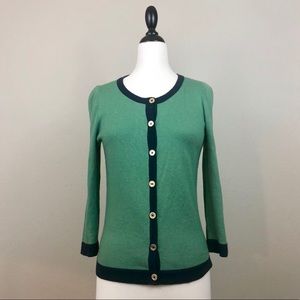 Juicy Couture Two-Tone Button Cardigan